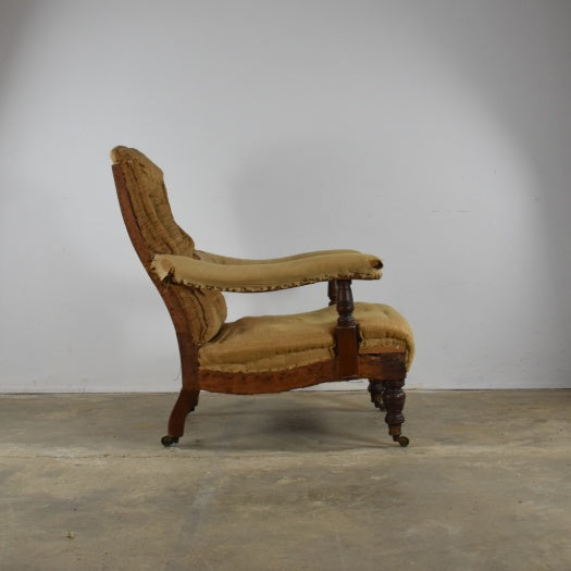 19th Century Open Arm Library Chair