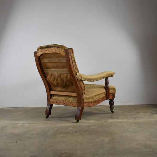 19th Century Open Arm Library Chair