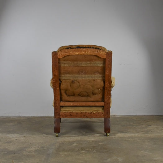 19th Century Open Arm Library Chair