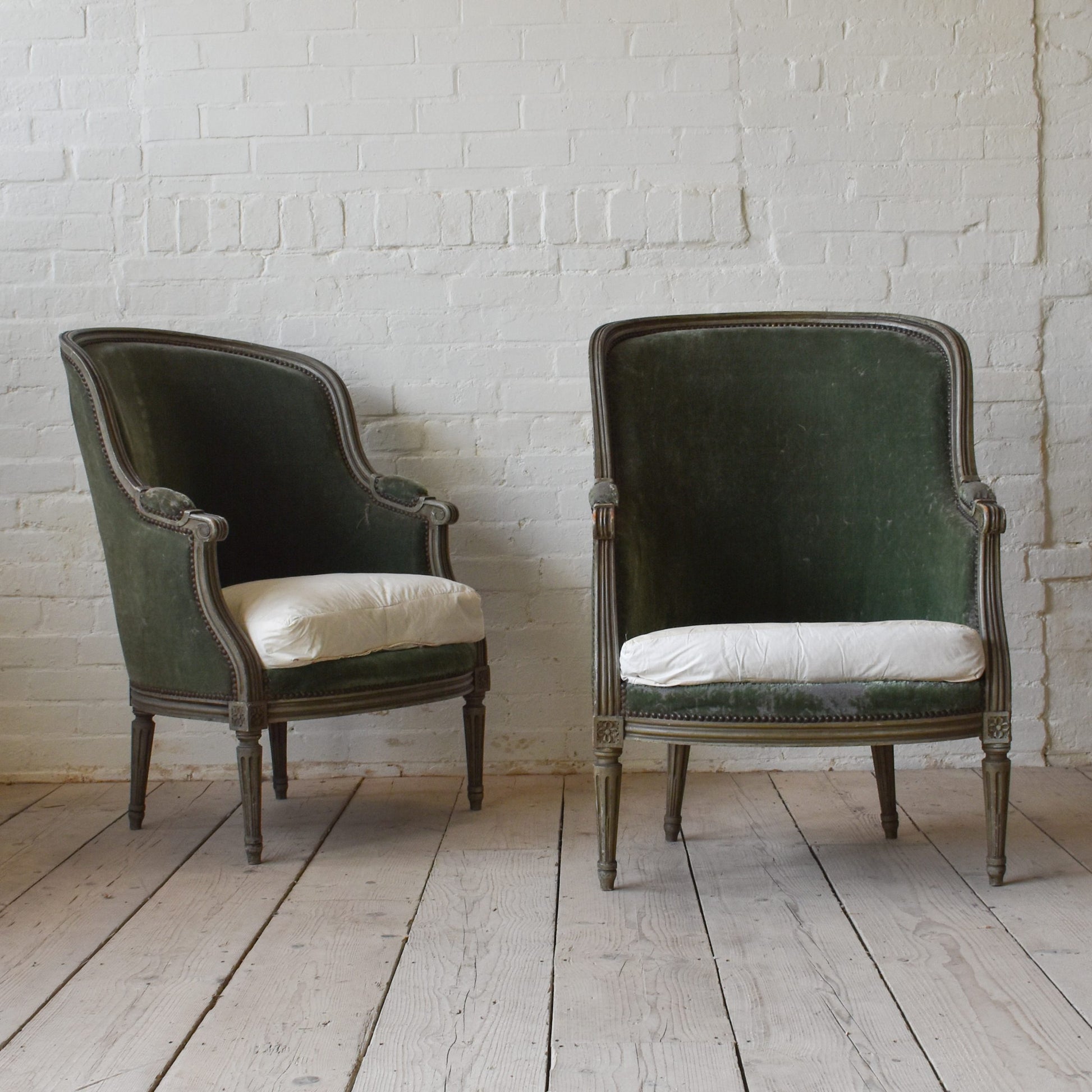 Pair of French Painted Armchairs