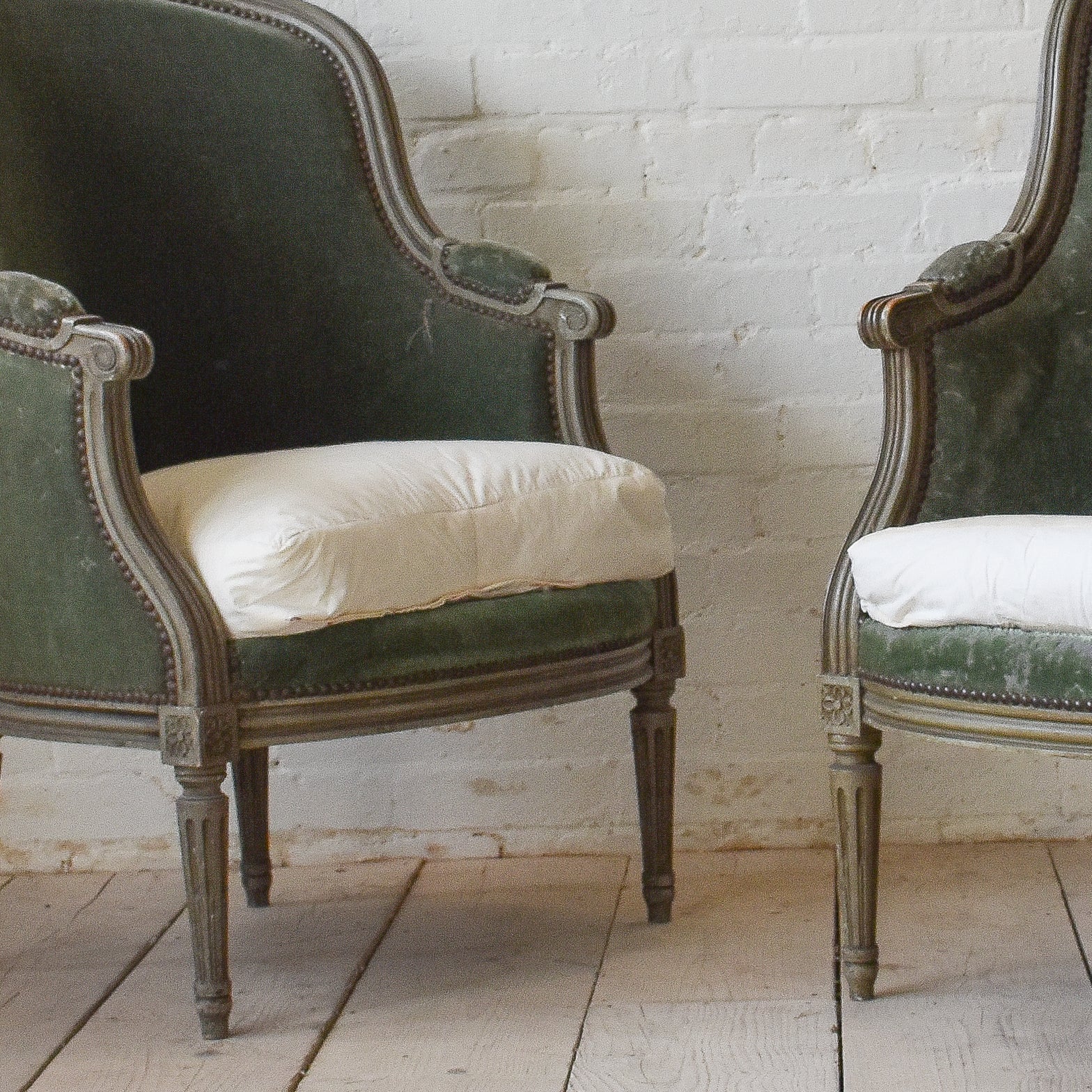 Pair of French Painted Armchairs