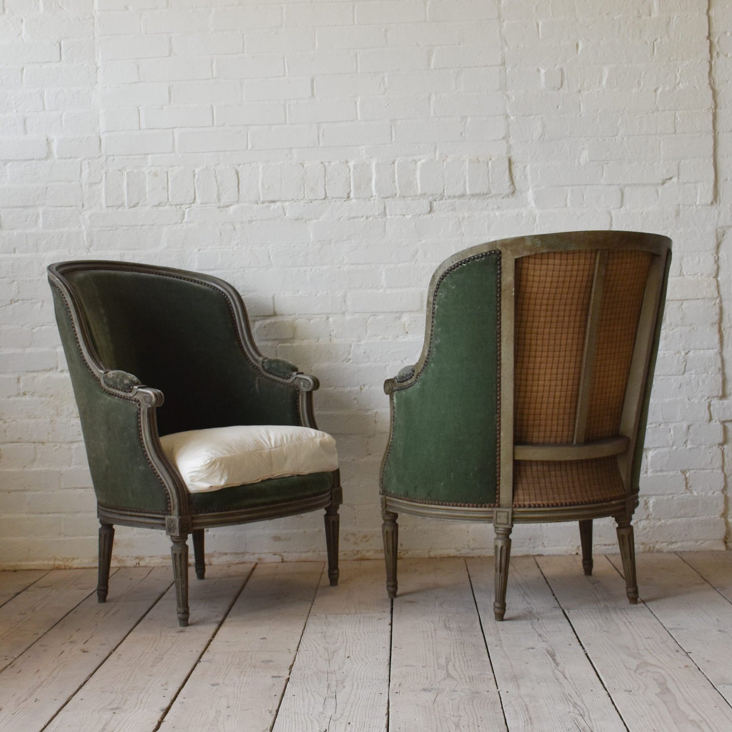 Pair of French Painted Armchairs