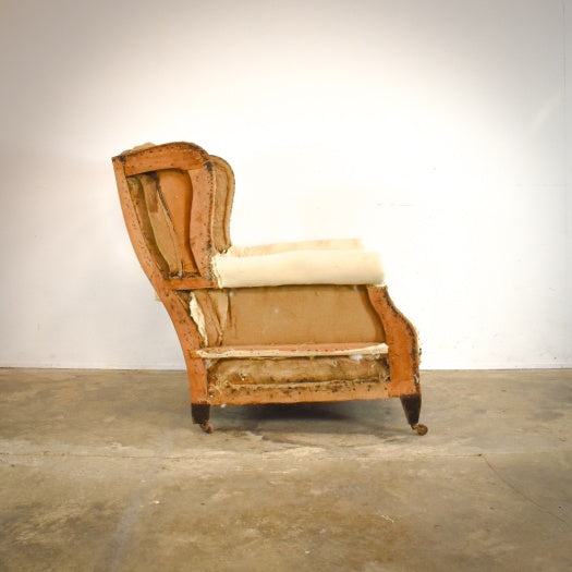 Deep Seated Edwardian Winged Armchair