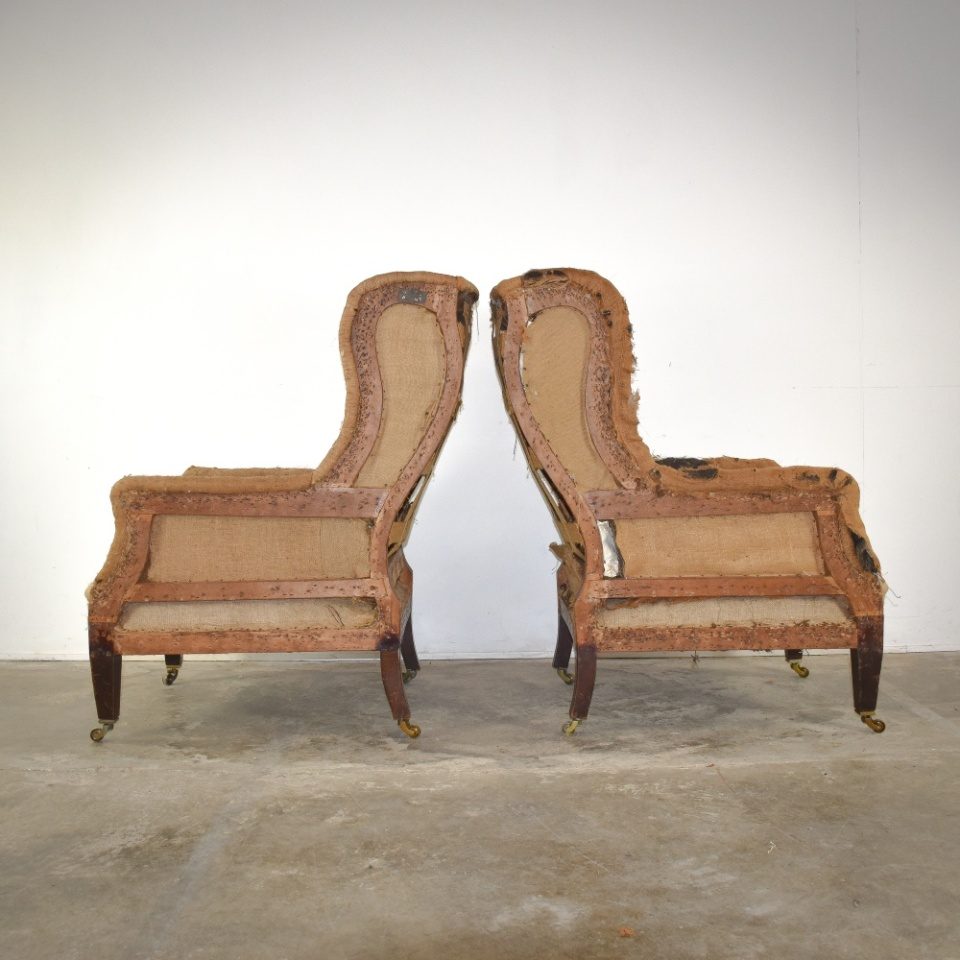 Pair of Winged Armchairs