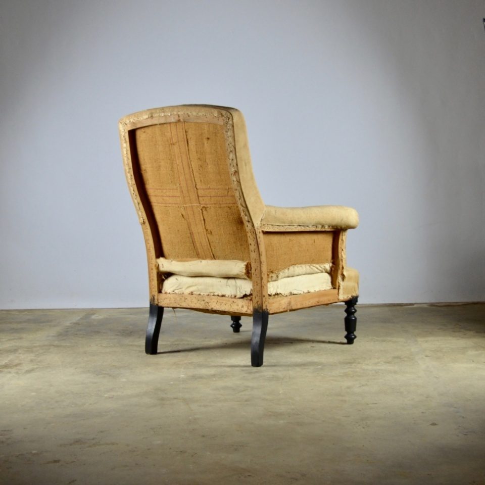 Pair of French Fauteuil, Full Reupholstery Inc.