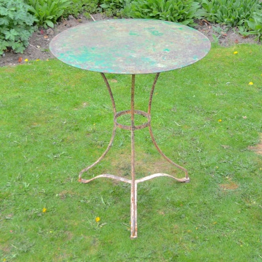 French Painted Metal Bistro Table