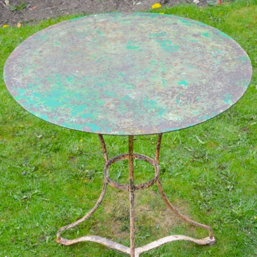 French Painted Metal Bistro Table