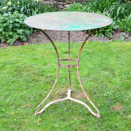 French Painted Metal Bistro Table