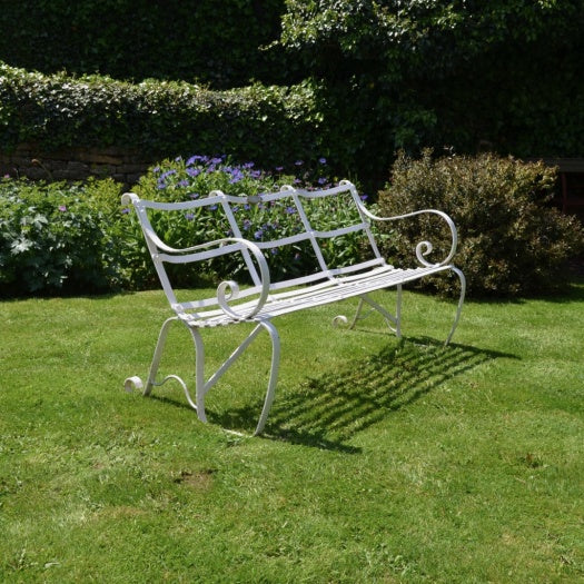 Mid Century Metal Garden Bench