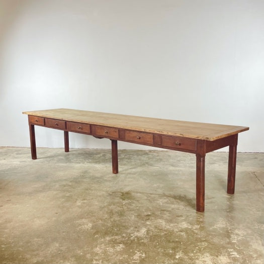 Large English Oak Refectory Dining Table