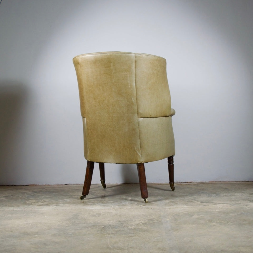 English Barrel Back Wing Chair