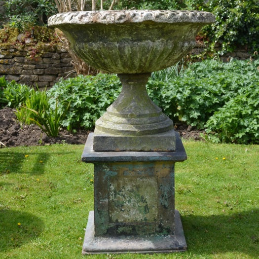 PAIR OF LARGE 19TH CENTURY TERRACOTTA URNS