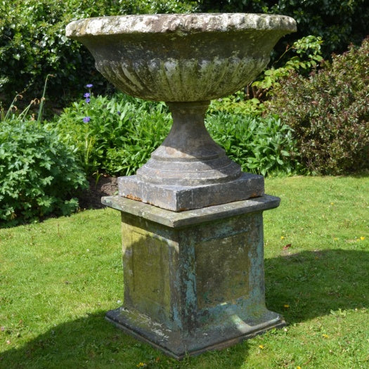 PAIR OF LARGE 19TH CENTURY TERRACOTTA URNS