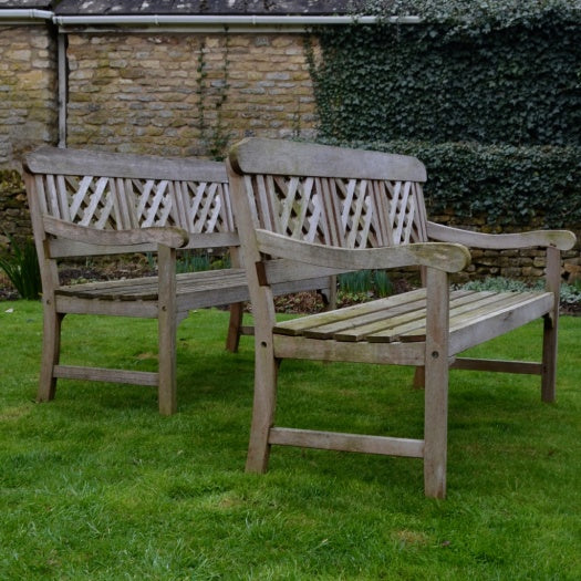 Pair of Teak Garden Benches