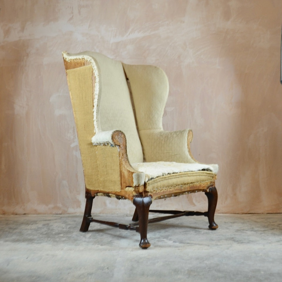 Cabriole Legged Wing Chair