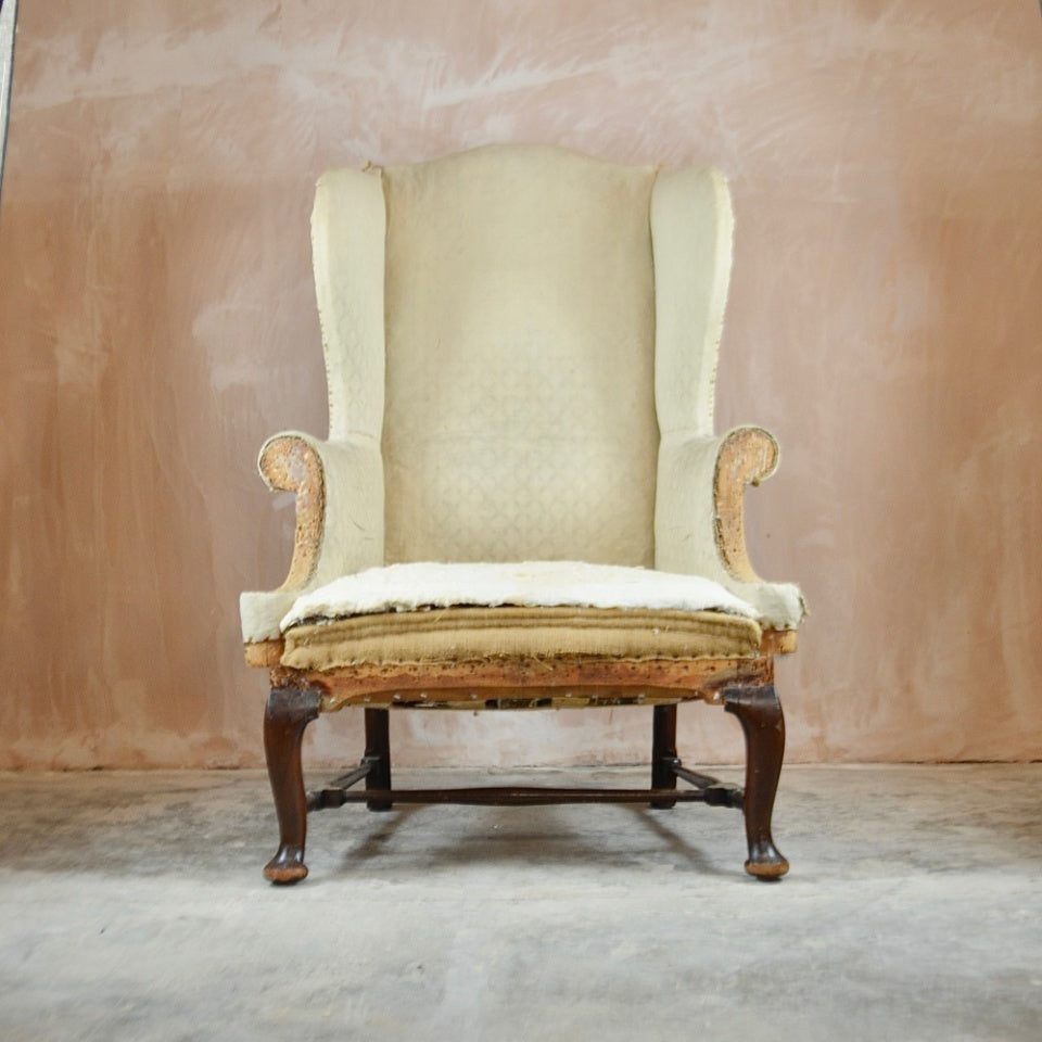 Cabriole Legged Wing Chair