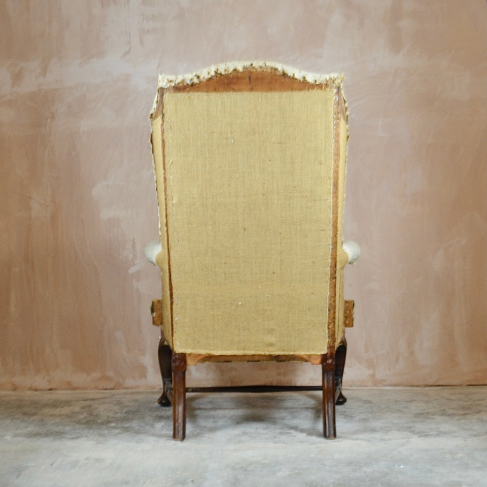 Cabriole Legged Wing Chair