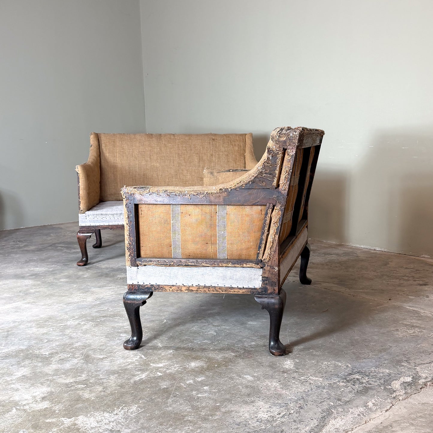 C1330 A Very Near Pair of 19th Century Sofas