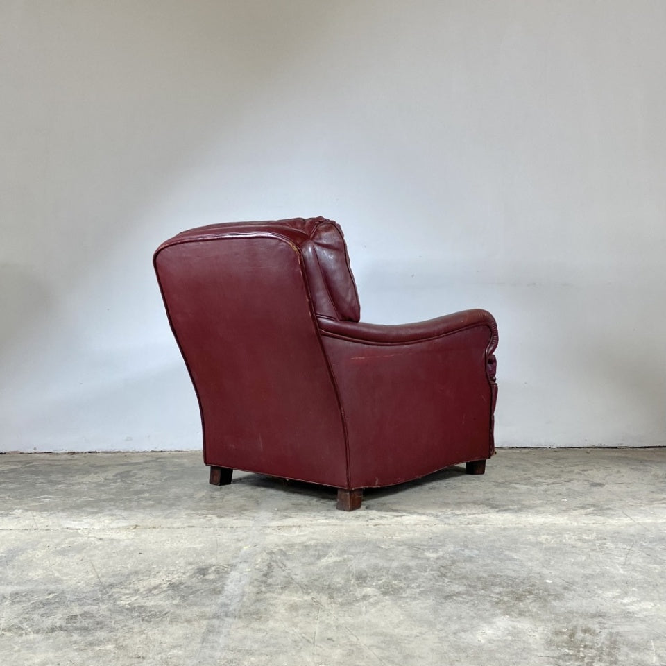 Pair of 20th Century Leather Armchairs