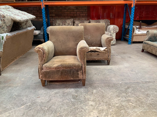 W09 Pair of Edwardian Armchairs