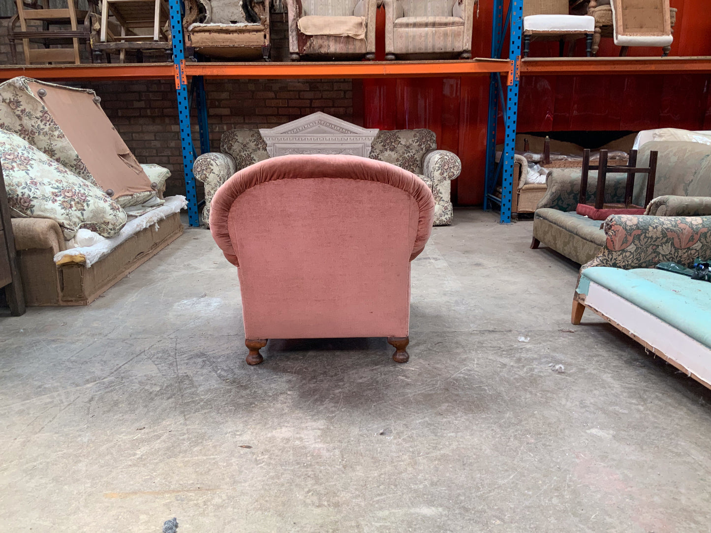 W04 Pair of 1930's Pink Armchairs