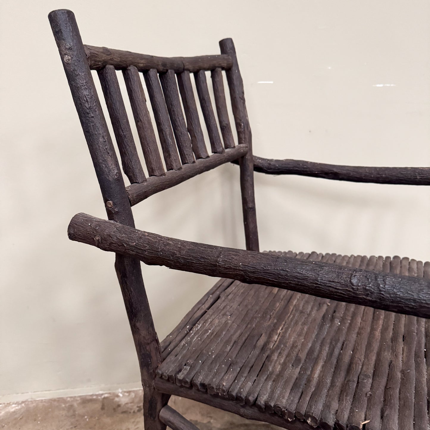 C1281 Set of Four Ebonised Twig Chairs
