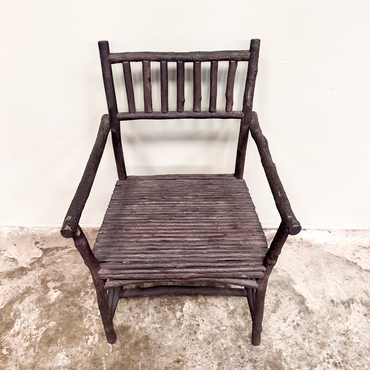 C1281 Set of Four Ebonised Twig Chairs