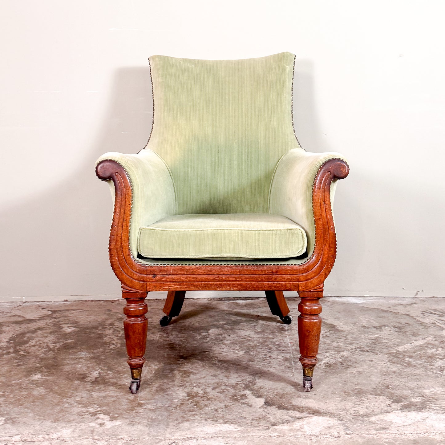 C1298 Lyre Arm Regency Library Chair