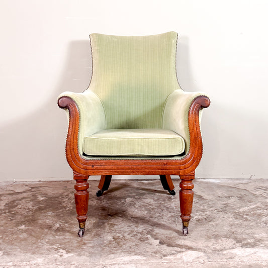 C1298 Lyre Arm Regency Library Chair