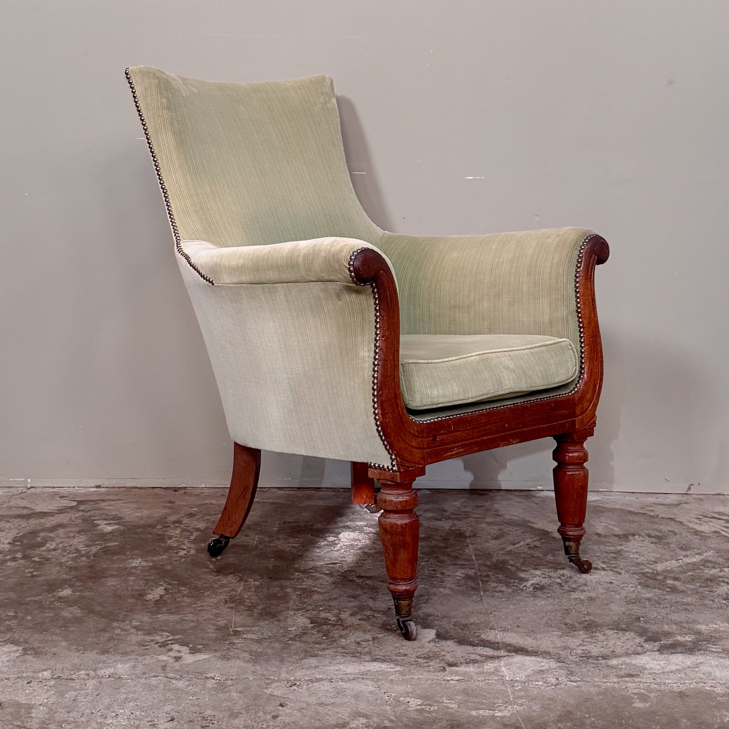 C1298 Lyre Arm Regency Library Chair