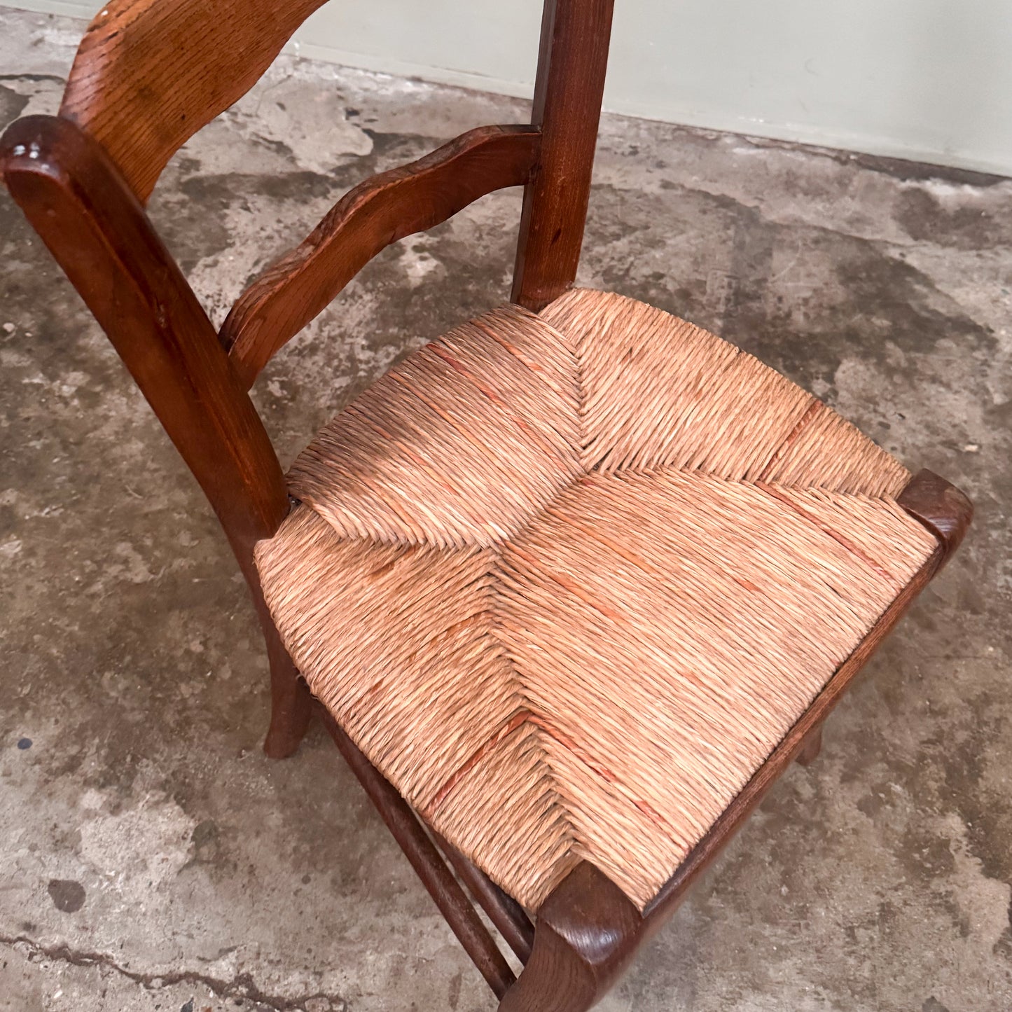 C022a Pair of 19th Century French Rustic Side Chairs