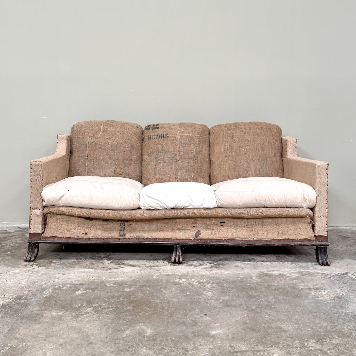 C024a Three Seater French 1920s Sofa