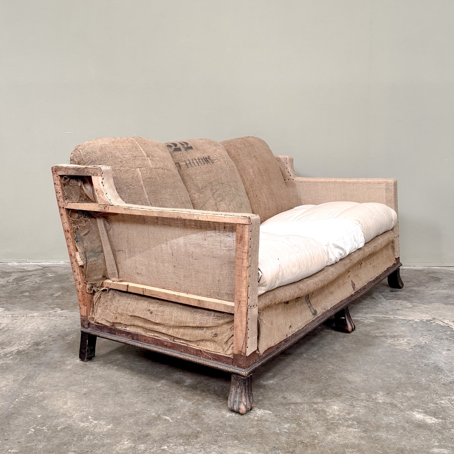 C024a Three Seater French 1920s Sofa