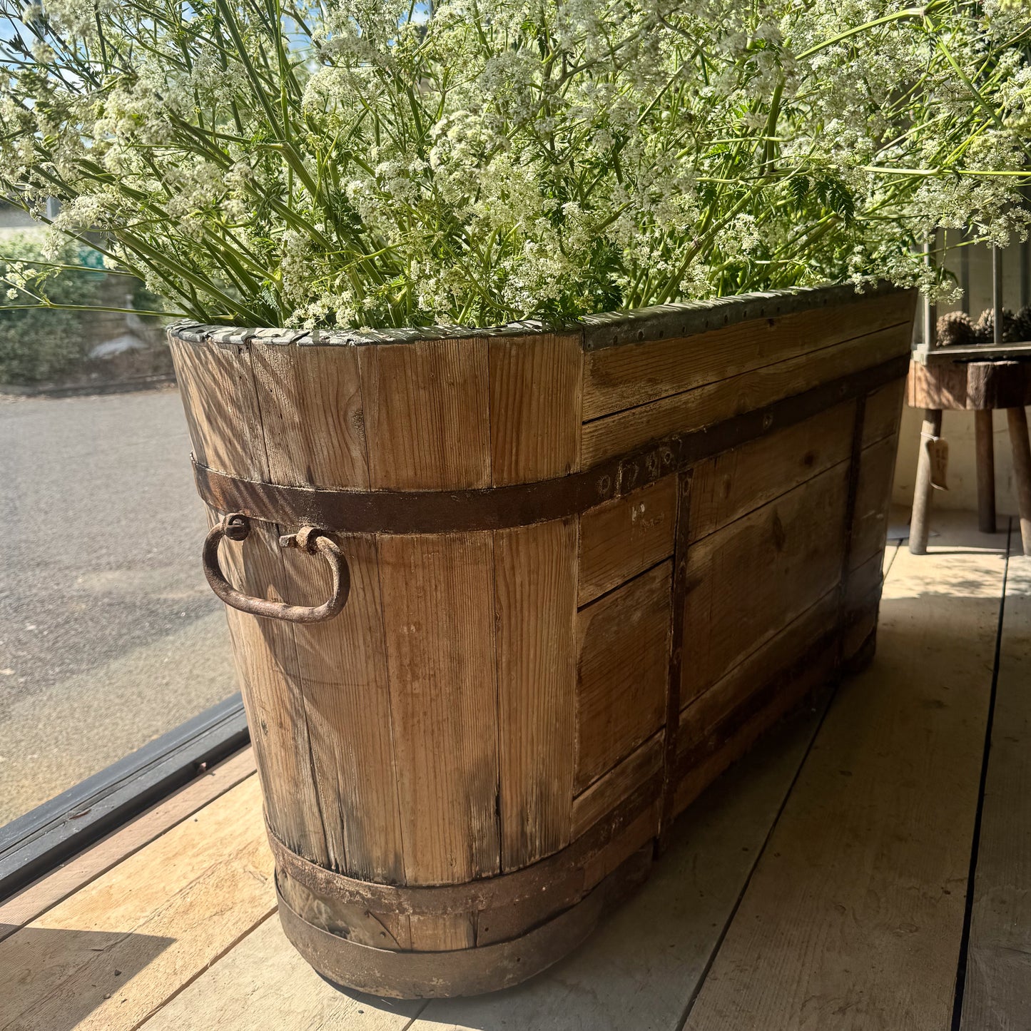 1211 19th Century Zinc Lined Slipper Bath