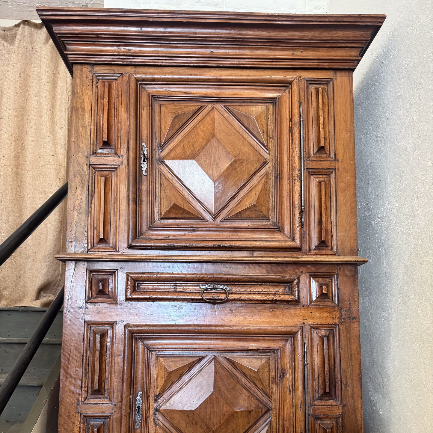 1318 Large Italian Walnut Cupboard
