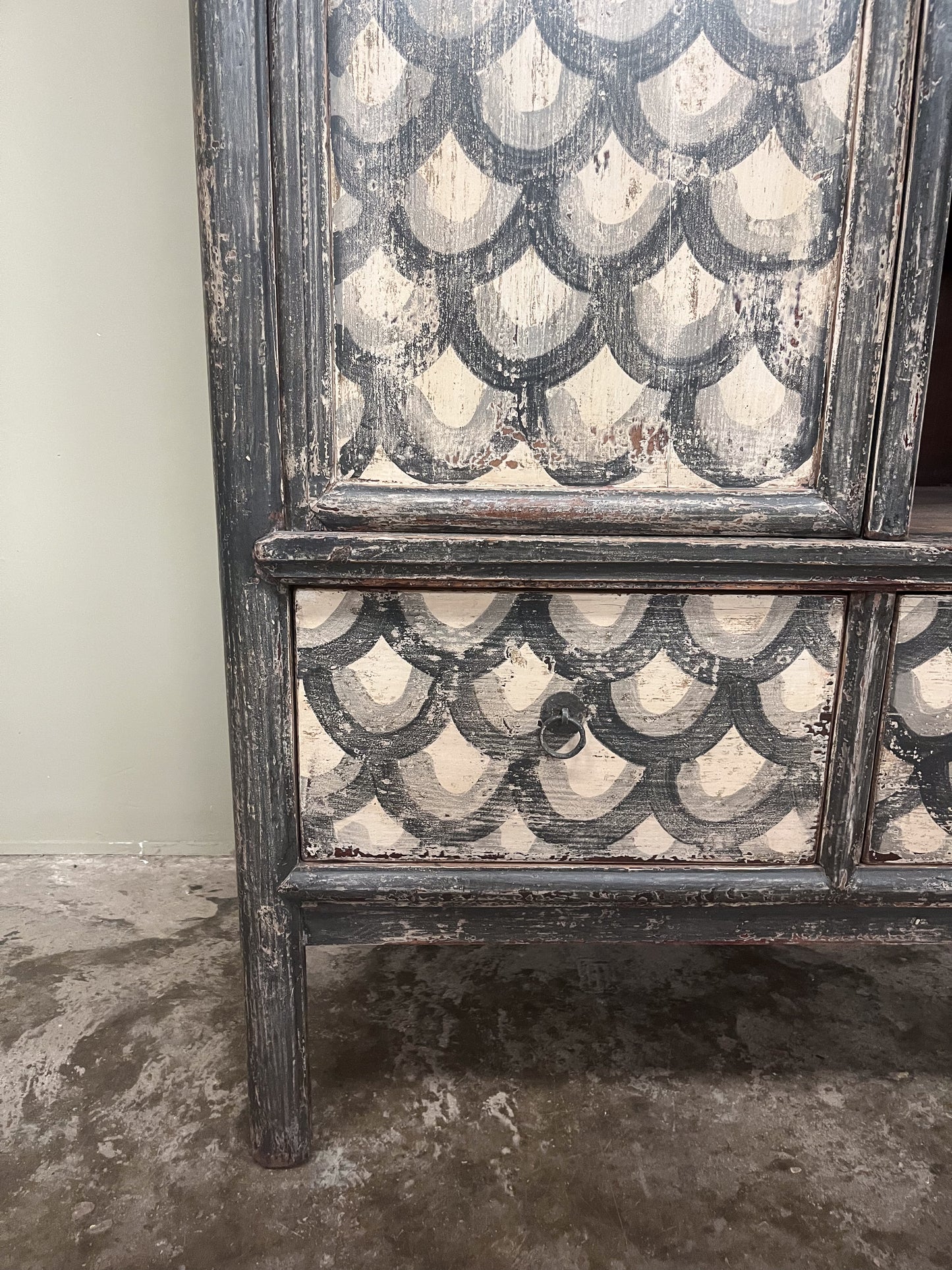 1255 Contemporary Hand Painted Cabinet