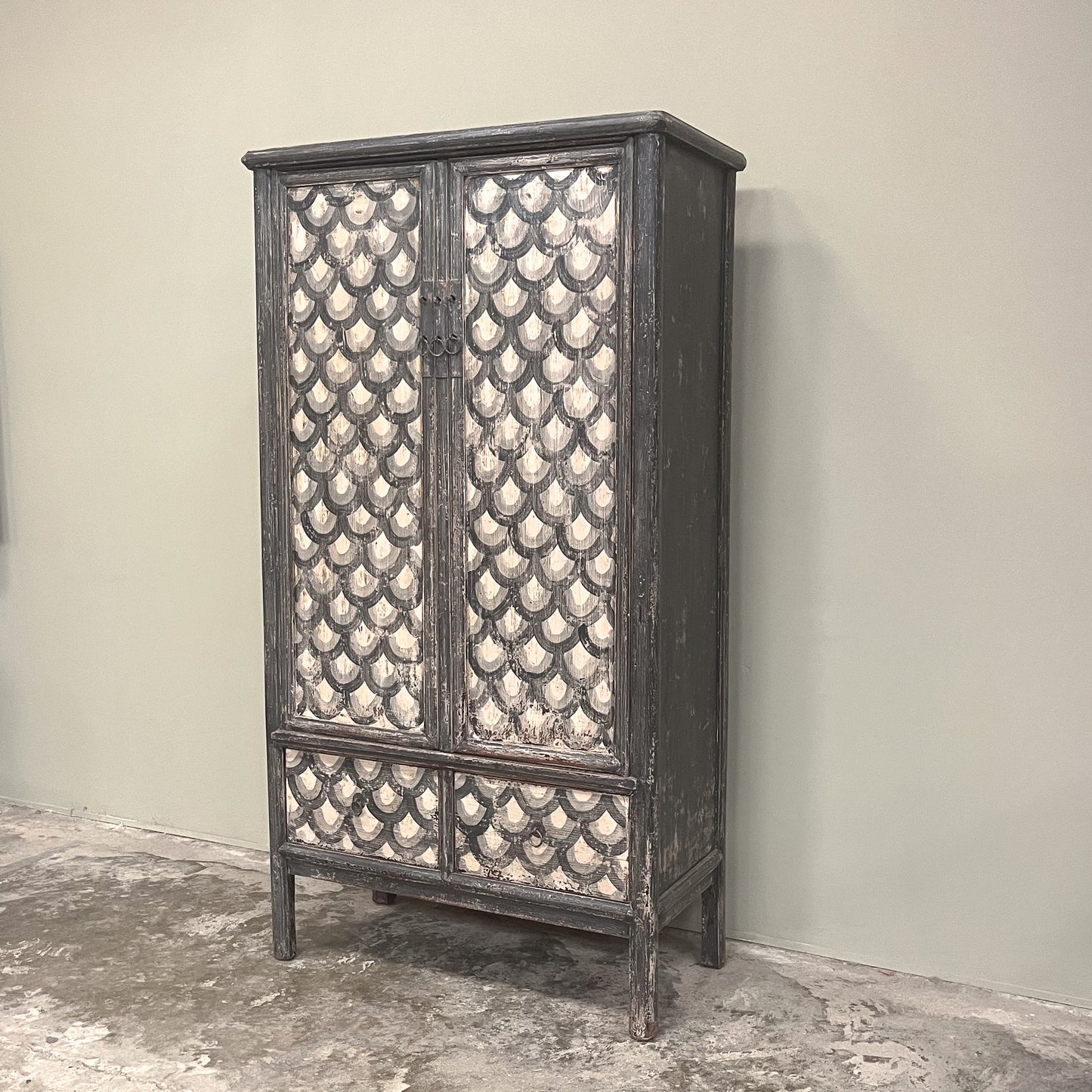 1255 Contemporary Hand Painted Cabinet