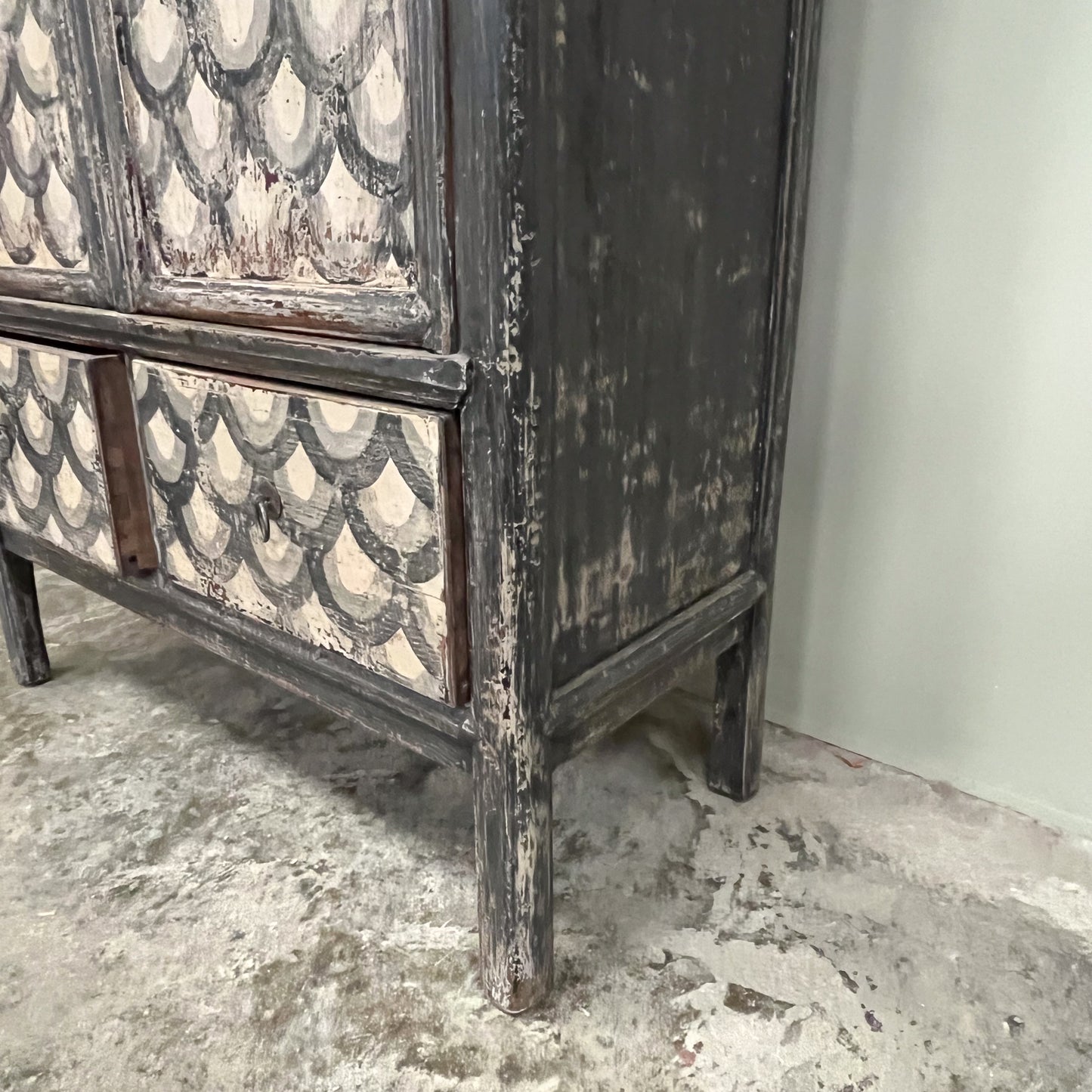 1255 Contemporary Hand Painted Cabinet