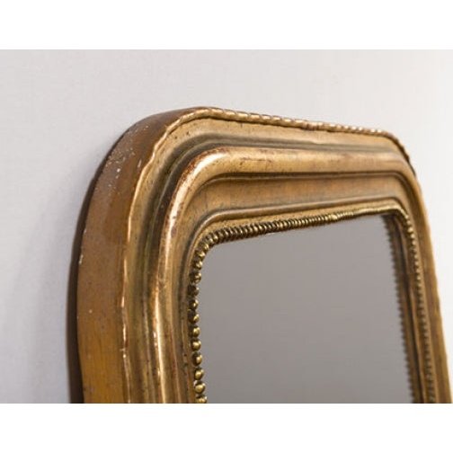 Late 19th century pretty French gilt wall mirror