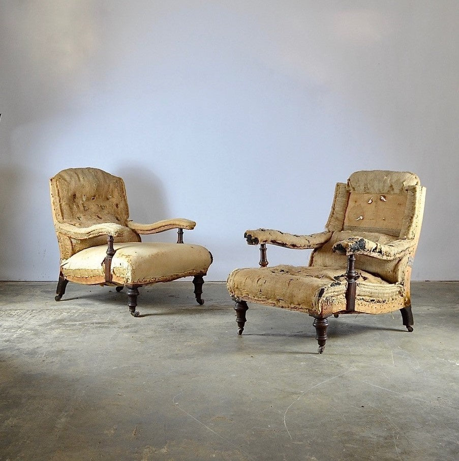 Pair of 19th Century Library Chairs