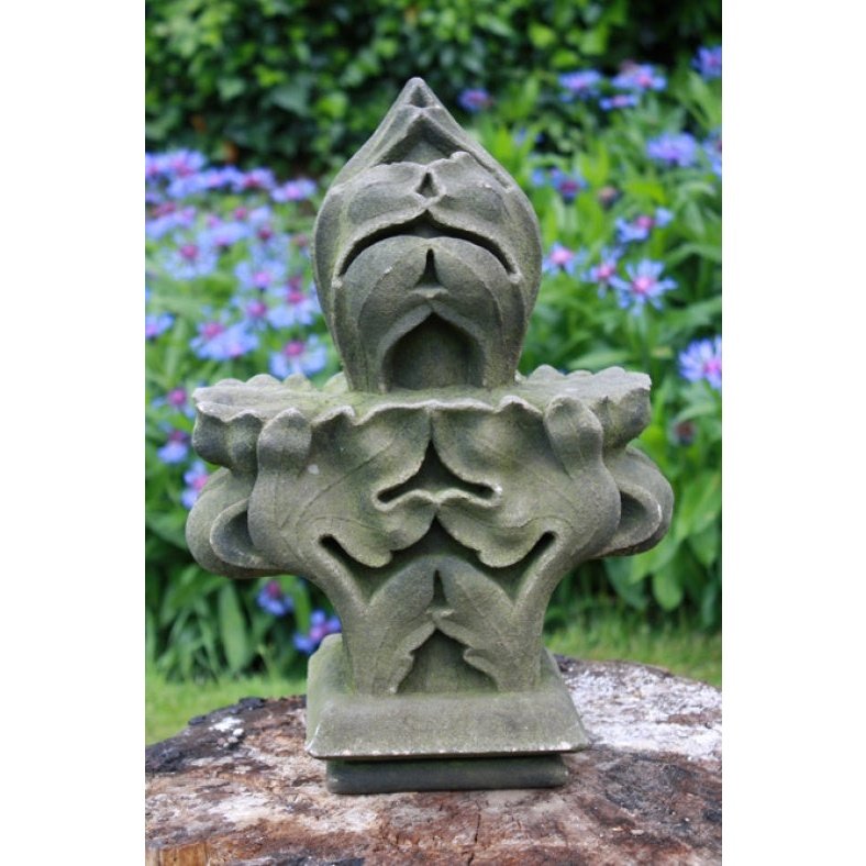 Decorative carved stone finial