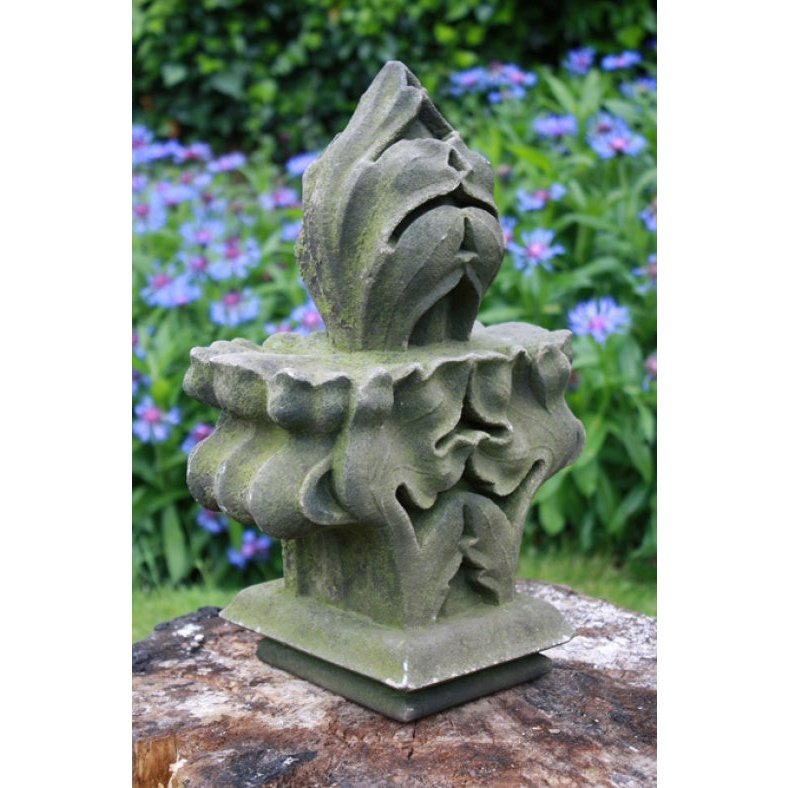 Decorative carved stone finial